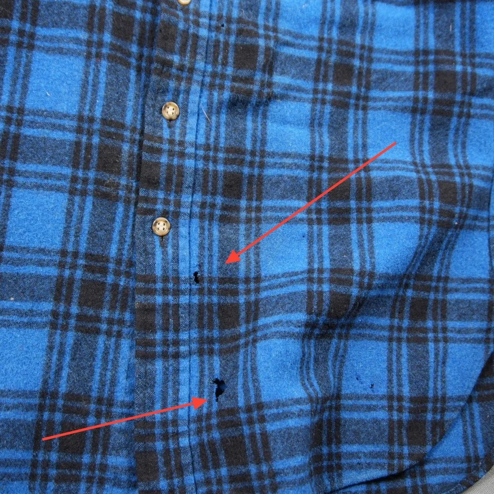 Thrashed Pendleton Vintage Wool Plaid Men Shirt S Blue Distressed Western Skate